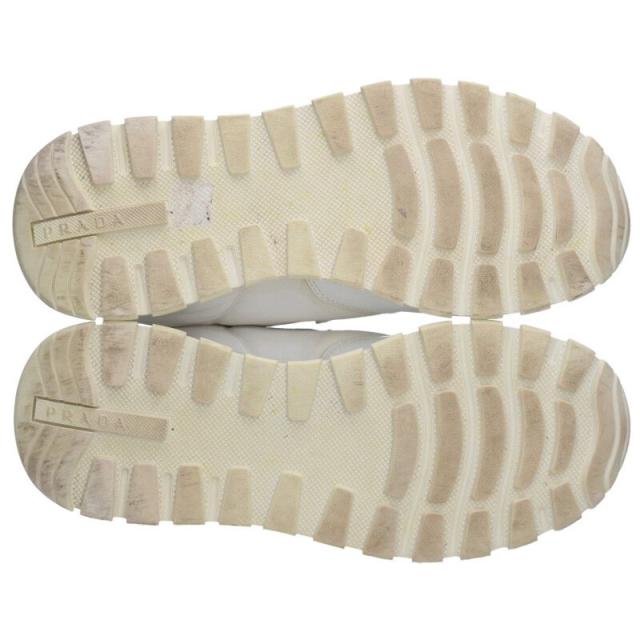 プラダ サイズ:7 2EE369 Re-Nylon ブラッシュドレザースニーカー 中古 SS13