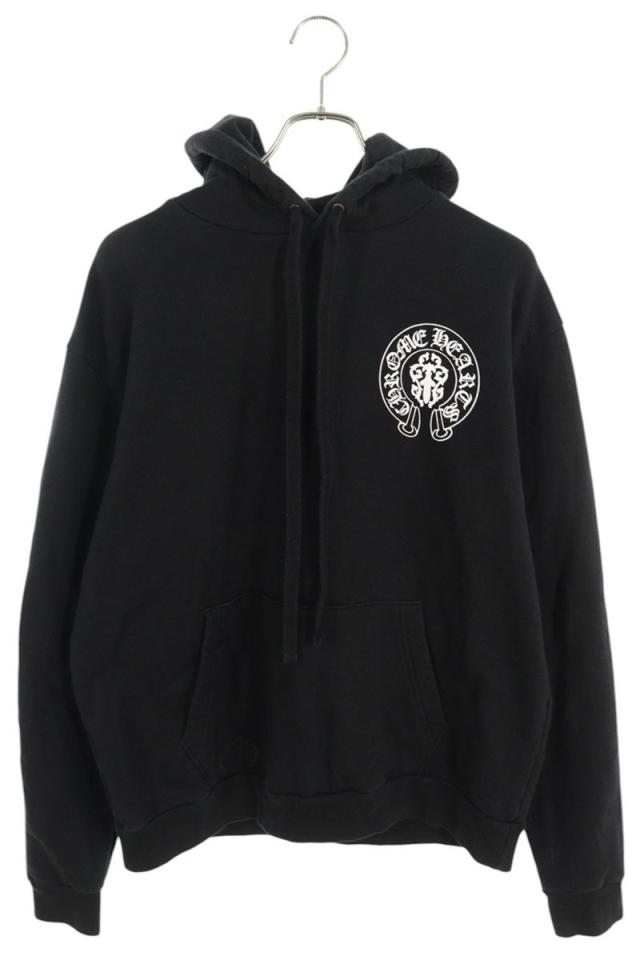 クロムハーツ サイズ:S  SWTSHRT PLVR バックアメリカンフラッグプルオーバーパーカー 中古 NO05