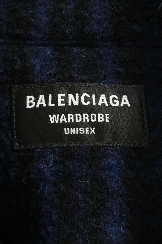 バレンシアガ サイズ:50  21AW  TRACKSUIT JACKET 675648 TLU11 スポーティBウールチェックトラックブルゾン 中古 OM10 バレンシアガ サイズ:50 21AW TRACKSUIT JACKET 675648 TLU11