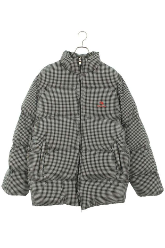 バレンシアガ サイズ:S  681440 TLO36 ロゴ刺繍チャック柄ダウンジャケット 中古 BS99