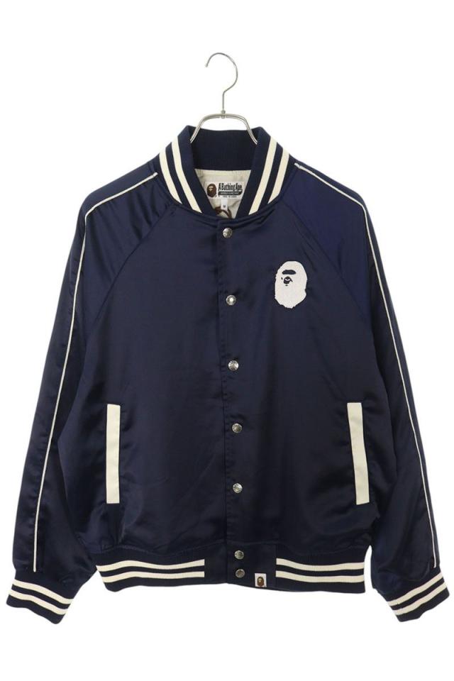 アベイシングエイプ サイズ:M  001LJK801005M ナイロンヴァーシティジャケットブルゾン 中古 BS55