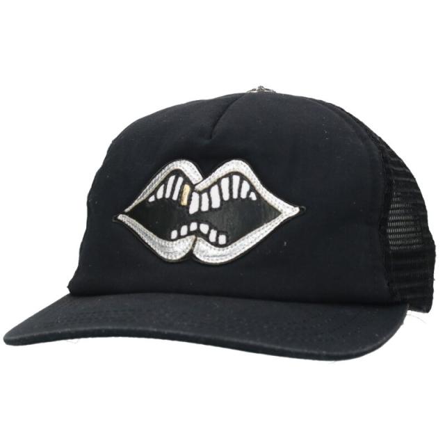 クロムハーツ   TRUCKER CAP チョンパーレザーパッチ帽子 中古 SJ02