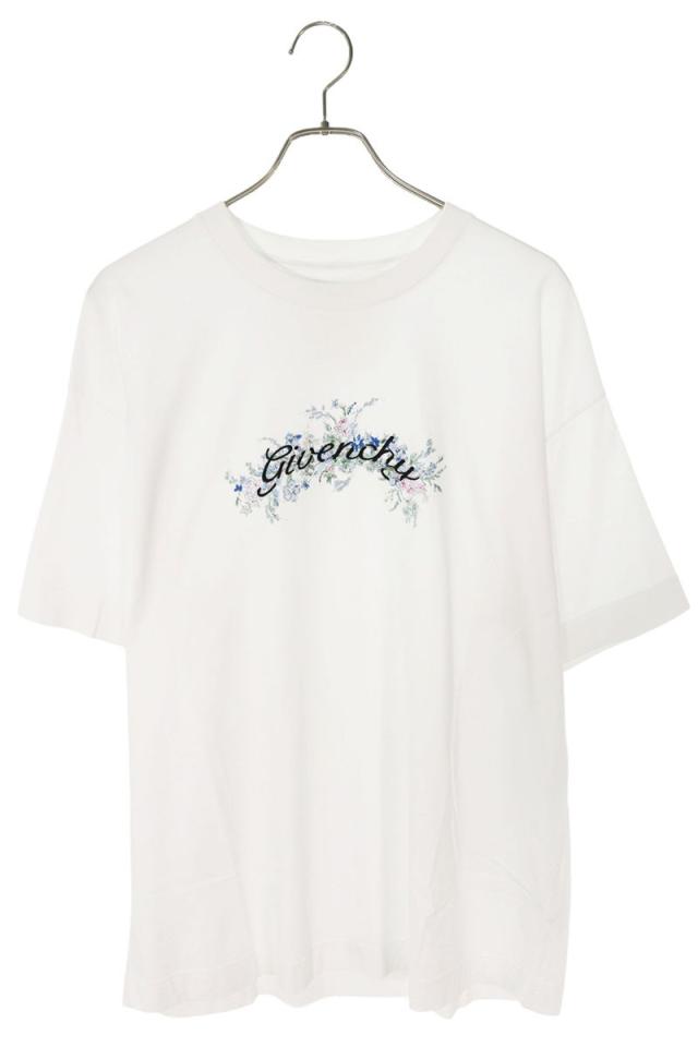 ジバンシィ サイズ:M  BM71JA3YMU フローラルプリントロゴ刺繍Tシャツ 中古 BS55