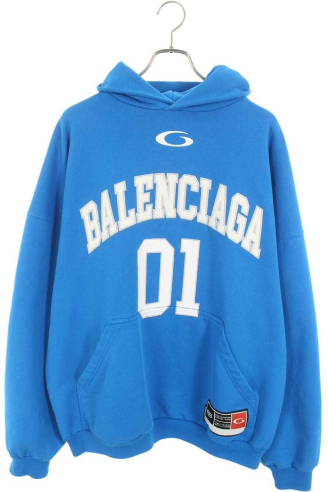 バレンシアガ サイズ:XXS  25SS  821861 TRVW8 バスケットボール刺繍デザインパーカー 中古 SS13