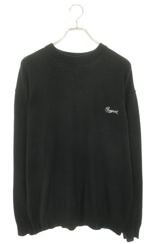 シークエル サイズ:L ロゴ刺繍ニット 中古 BS99