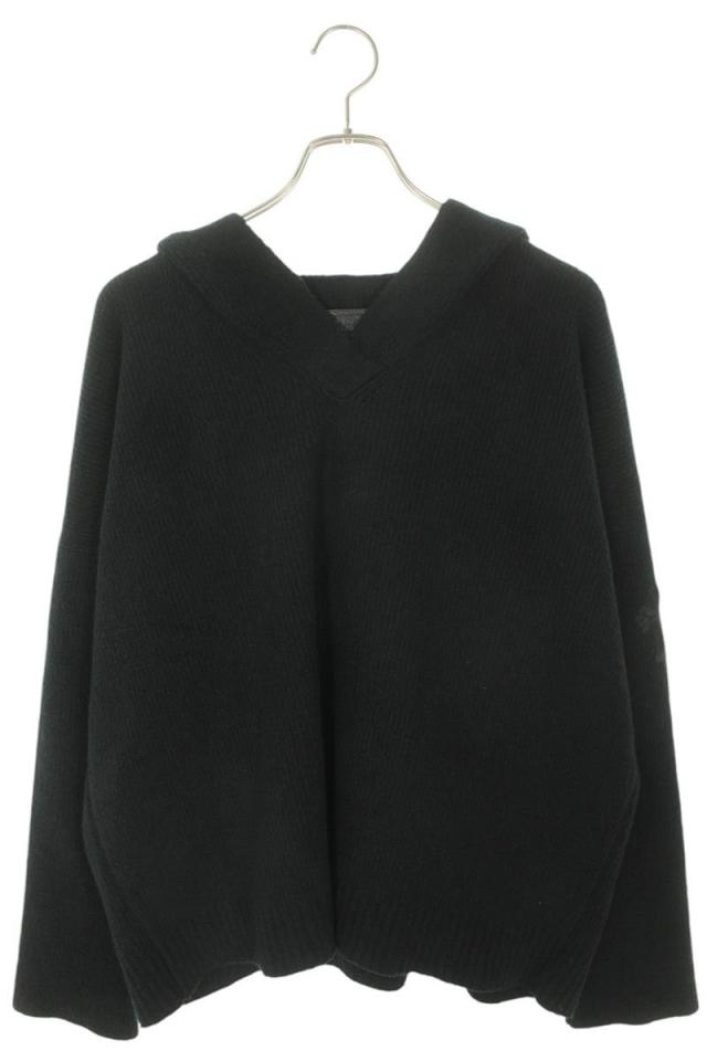 クロムハーツ サイズ:MED/LRG ハラコクロスパッチカシミアニットパーカー 中古 OS06