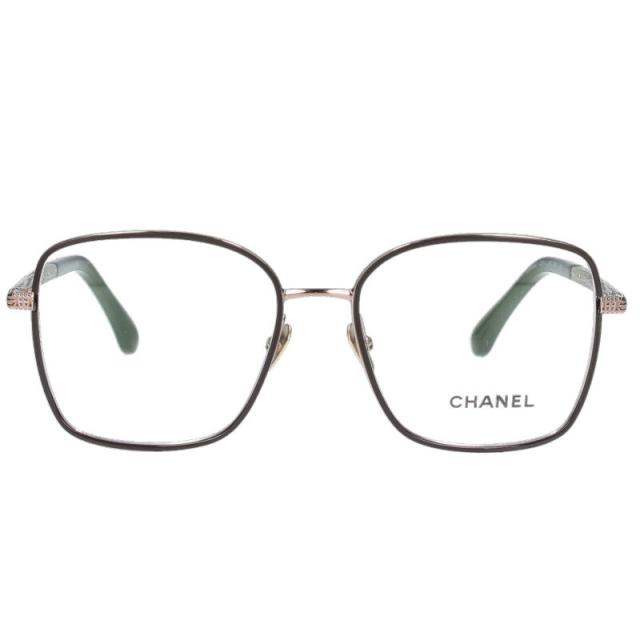シャネル サイズ:53□17 135  2216-J アセテート メタル スクエアシェイプ オプティカルサングラス 中古 BS99