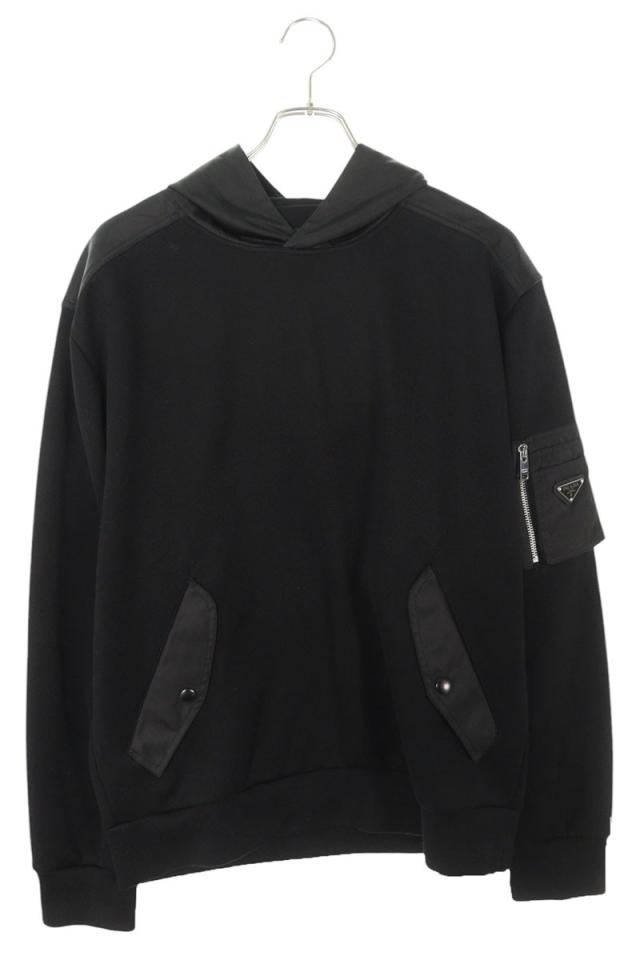 プラダ サイズ:S  UJL04C S000 11JE Re-Nylonコットンフリースパーカー 中古 SB01