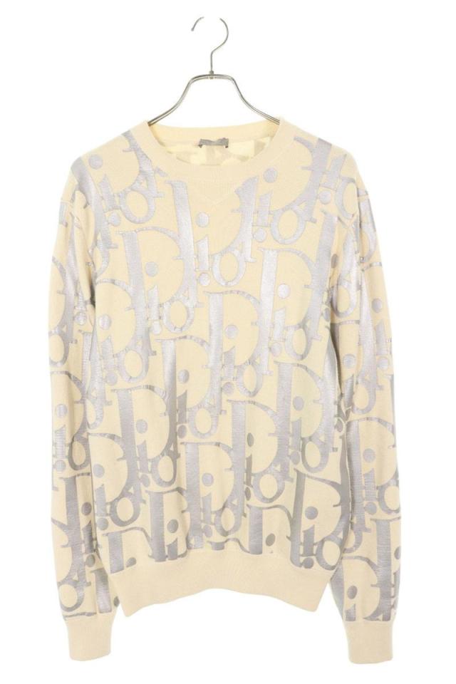 ディオール サイズ:M  21SS  113M630AT197 リフレクティブオブリーク総柄ニット 中古 BS55