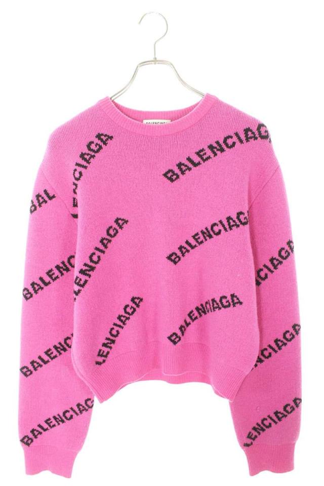 バレンシアガ　再構築ニット 楽天市場】バレンシアガ ニット セーター ネイビー ホワイト メンズ