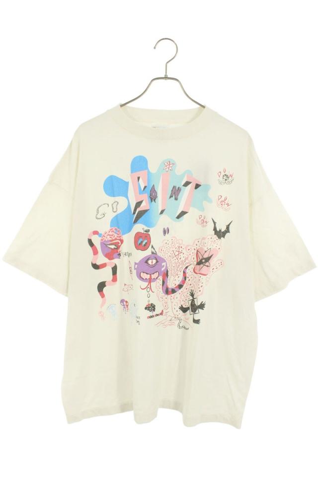 セントマイケル サイズ:XXL  25SS  SM-HR8-0000-023 DAY OF THE FREAKSプリントTシャツ 中古 SB01