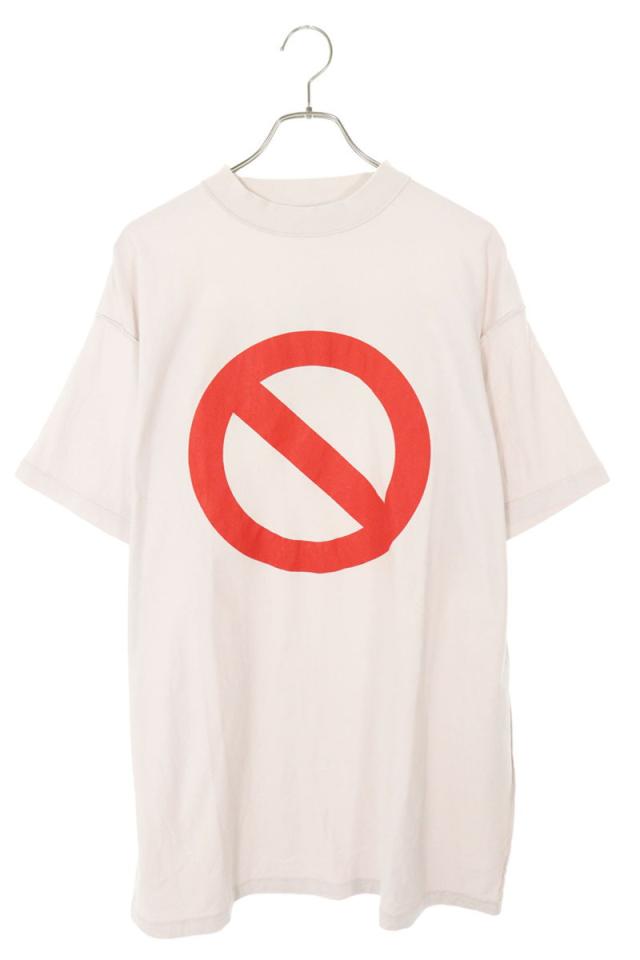 バレンシアガ サイズ:1  24AW  787358 TQVG8 BFRND Series Inside-Out T-Shirt インサイドアウトミュージックプリントTシャツ 中古 SB01