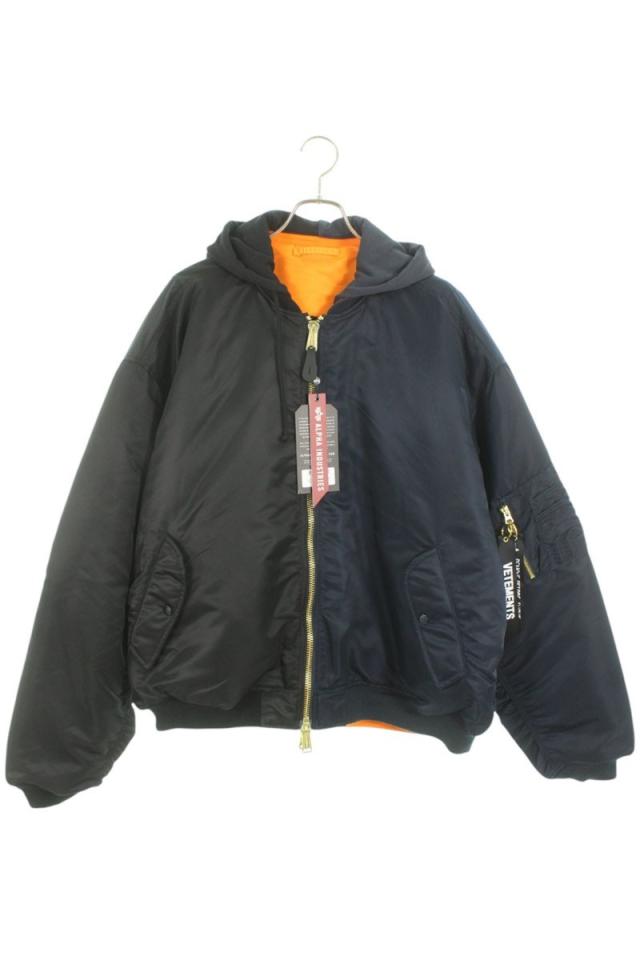 ヴェトモン サイズ:XS  UA65JA226N スプリットオーバーサイズMA1ボンバージャケットブルゾン 中古 OM10