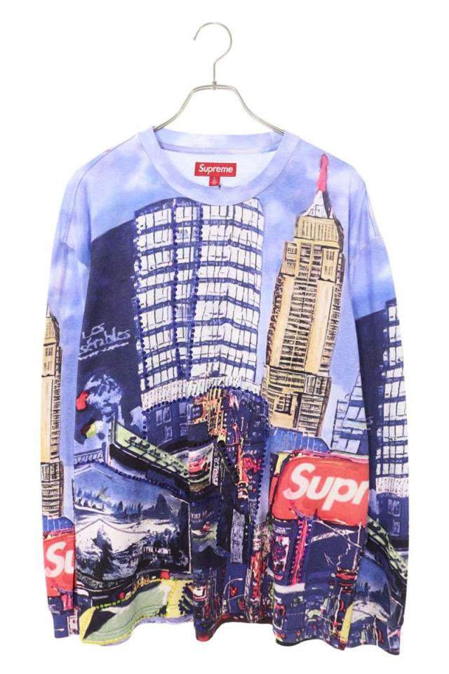 シュプリーム サイズ:L  25SS  Skyline Sequin L S Top スカイライン スパンコール長袖カットソー 中古 BS55