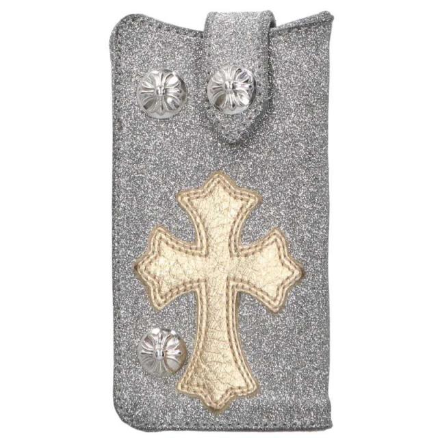 クロムハーツ   KEY CASE キーケース クロスパッチグリッターレザーキーケース 中古 SJ02