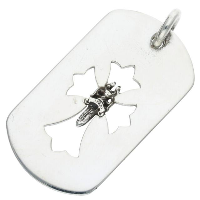 クロムハーツ DT TNY RS CRS タイニードッグタグRSクロス 限定本物 CHROME HEARTS（クロムハーツ） ネックレストップ タイニードッグタグ
