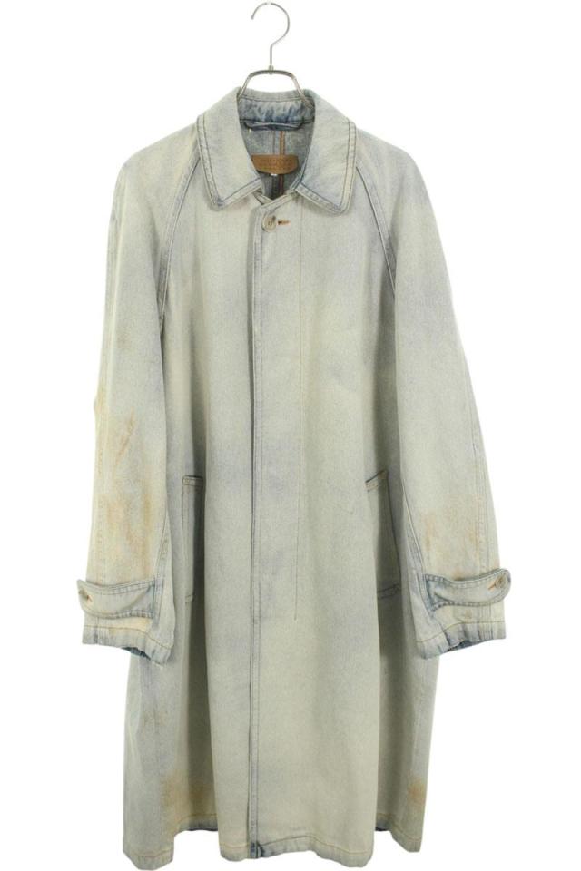 エムエムシックス サイズ:46  25SS  SH0AH0004 ダメージ加工オーバーサイズデニムコート 中古 SB01