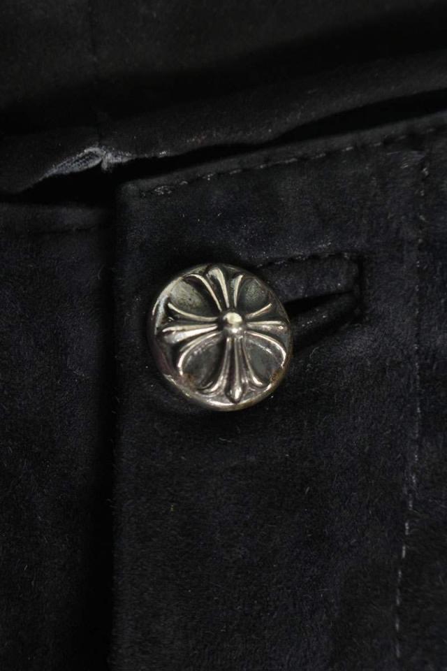 クロムハーツ サイズ:3 LTHR PANTS フレアニーレザーロングパンツ 中古