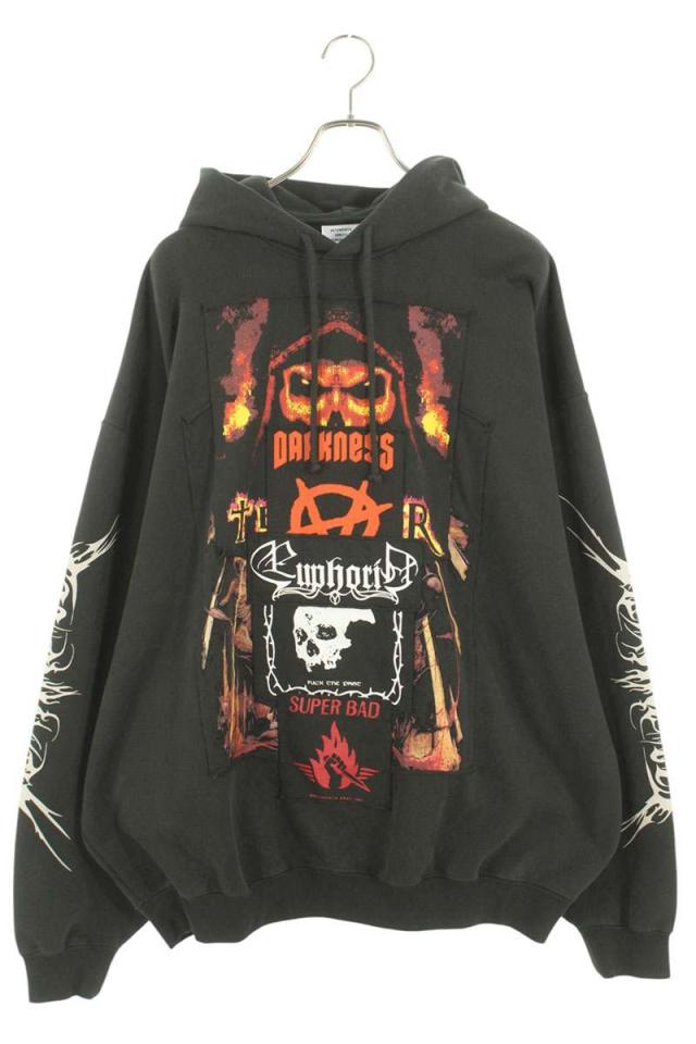 プラダ サイズ:XL UJM714 トライアングルロゴ刺繍ワッペンTシャツ 中古