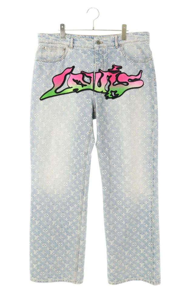 ルイヴィトン サイズ:36インチ  22SS  RM221 UZD HMD75W グラフィティモノグラムバギーデニムパンツ 中古 SS13
