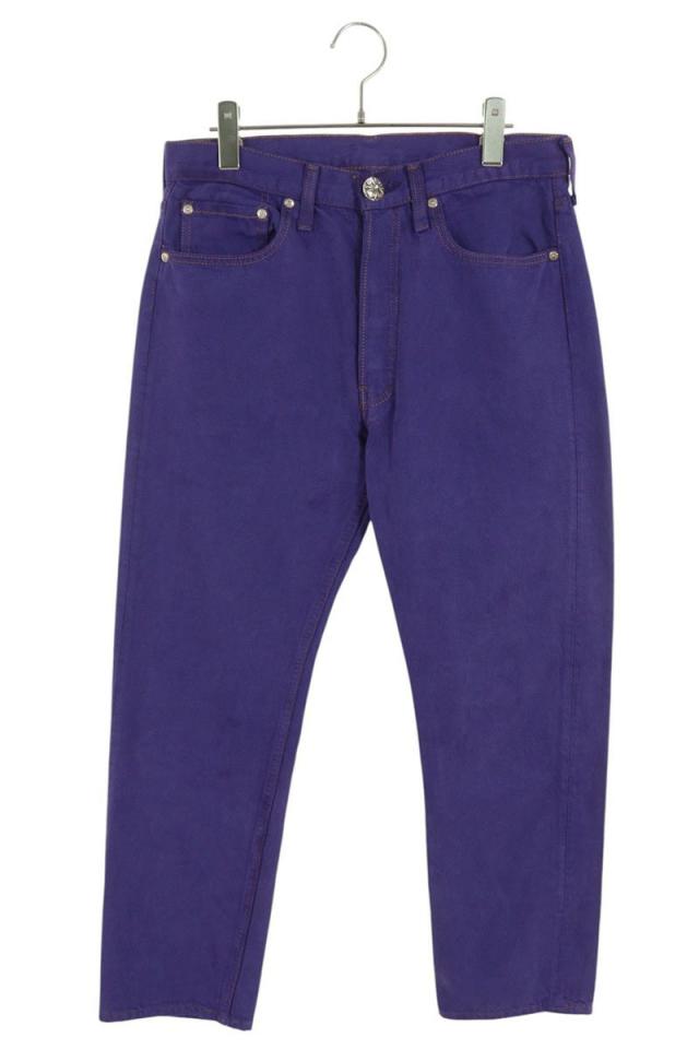 クロムハーツ サイズ:31インチ  U VNTG JEAN PUR RED TAB クロスボールボタンウォッシュドデニムパンツ 中古 SS07