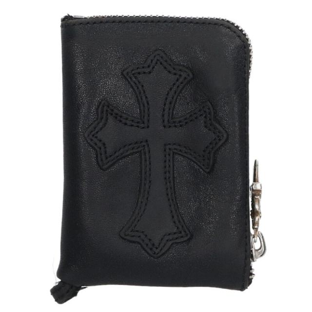 クロムハーツ TINY ZIP タイニージップ クロスパッチレザーダガージップ財布 中古 SS07