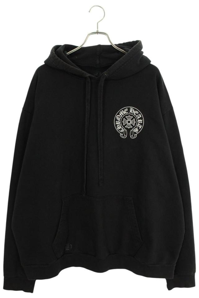 クロムハーツ サイズ:XXL  SWTSHRT PLVR LTD ソウル限定バックホースシュープリントパーカー 中古 SS07