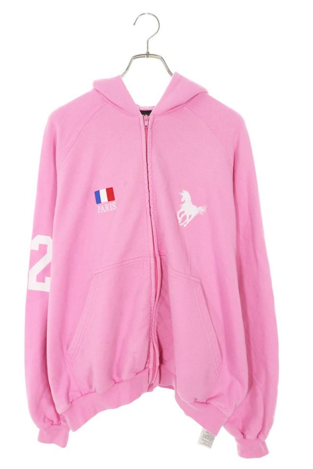 バレンシアガ サイズ:1  720425 TNVD4 ポロジップアップパーカー 中古 SS13