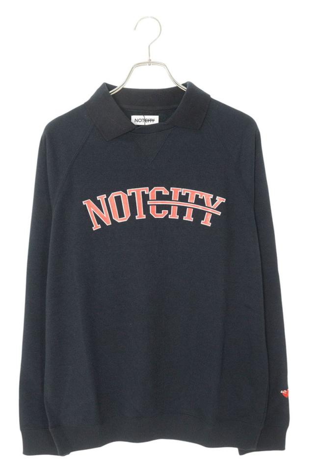 ノットシティ サイズ:L  NC21AW-CLT001 ロゴプリントスウェット 中古 BS99