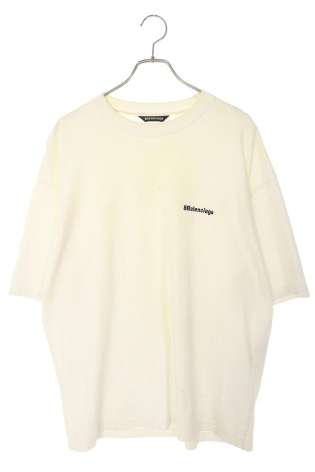 バレンシアガ サイズ:M  612966 TJV87 BBロゴ刺繍Tシャツ 中古 SB01