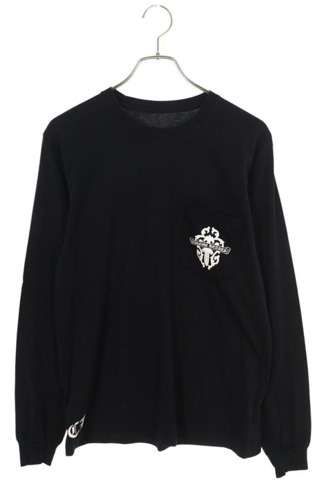 クロムハーツ サイズ:M バックダガーロゴプリント長袖カットソー 中古 SS07