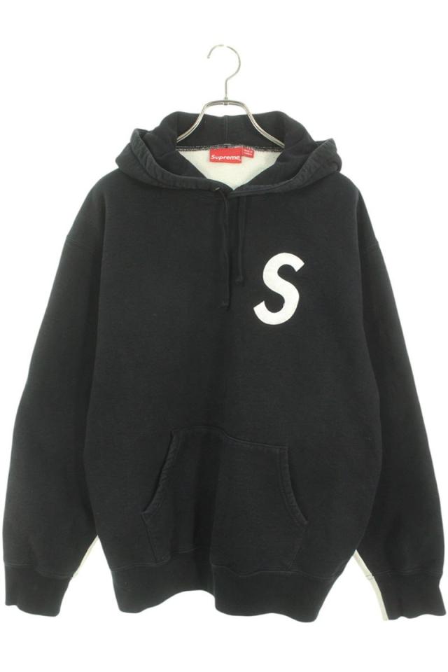 シュプリーム サイズ:L  21AW  S Logo Split Hooded Sweatshirt Sロゴスプリットフーデッドパーカー 中古 BS55