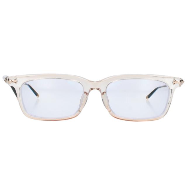 クロムハーツ サイズ:54□18-148  FUN HATCH-A クロステンプルスクエアフレームサングラス 眼鏡 中古 NO05