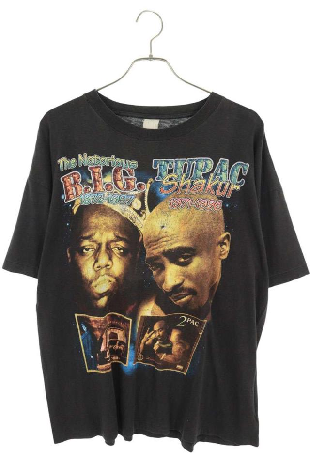 ヴィンテージ   THE NOTORIOUS BIG & TUPAC IN MEMORY  RAP DESIGNTシャツ 中古 BS99