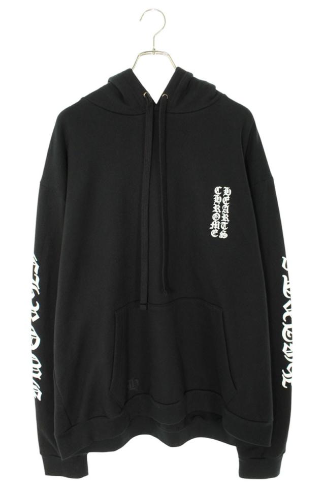 クロムハーツ サイズ:XL  SWTSHRT PLVR プルオーバーパーカー 袖ロゴプリントプルオーバーパーカー 中古 OS06