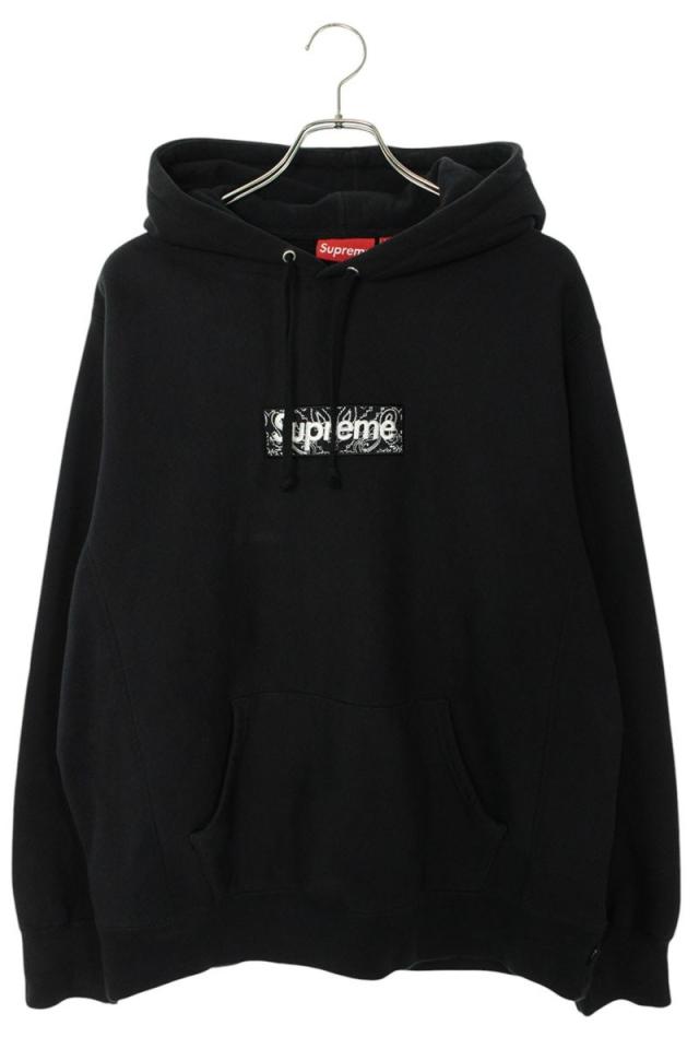 シュプリーム サイズ:L  Bandana Box Logo Hooded Sweatshirt バンダナボックスロゴプルオーバーパーカー 中古 SB01