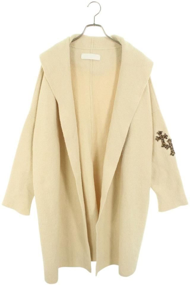 クロムハーツ サイズ:LRG/XL  MON TUES THURS ハラコパッチラベル付きコットンガウンロングカーディガン 中古 SJ02