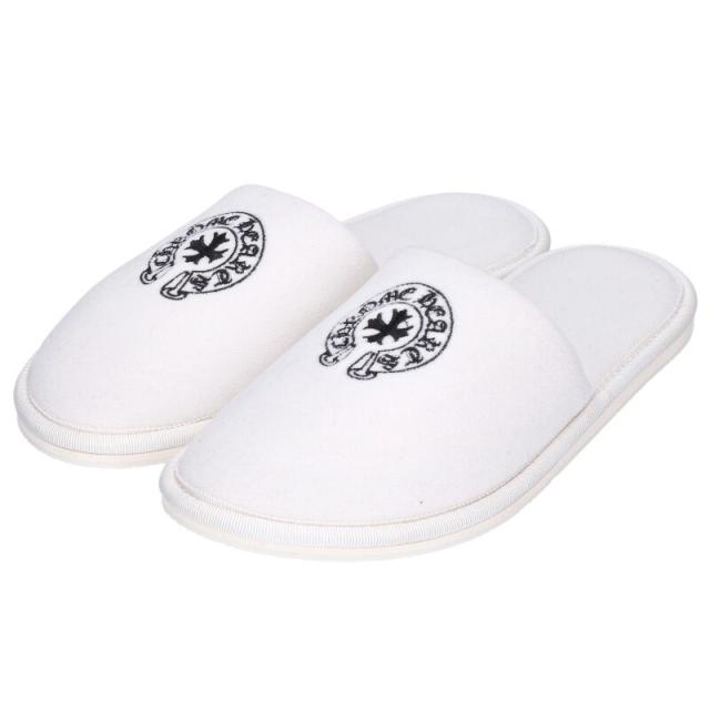 クロムハーツ サイズ:M ホースシュー刺繍ホテルスリッパ 中古 NO05