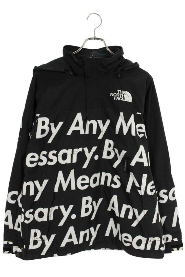 シュプリーム  ノースフェイス サイズ:M  Mountain Pullover フォント総柄プルオーバーマウンテンパーカーブルゾン 中古 FK04