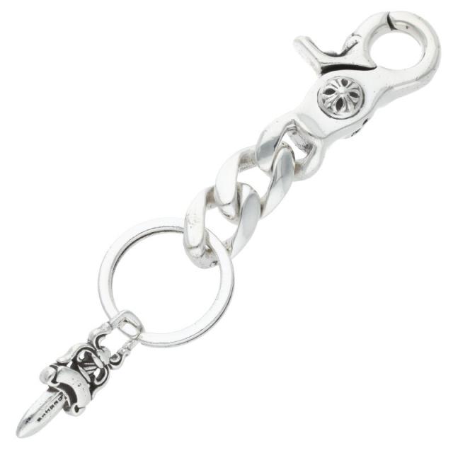 クロムハーツ サイズ:ショート  CLP CHN CLASSIC-S ショートクラシックリンク シルバーキーチェーン 中古 NO05