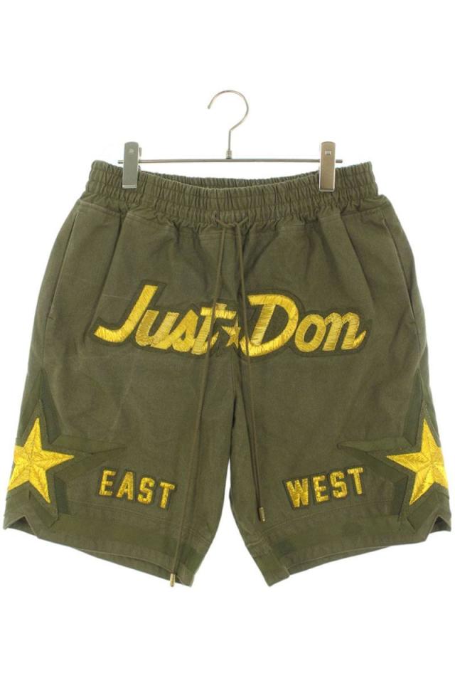 レディメイド ジャストドン サイズ:M BASKETBALL SHORTS ロゴ刺繍バスケットショーツショートパンツ 中古 BS55