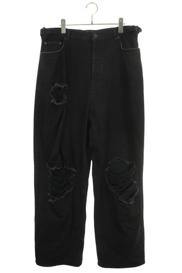 バレンシアガ サイズ:M  697833 TBP47 デストロイバギーデニムパンツ 中古 SB01