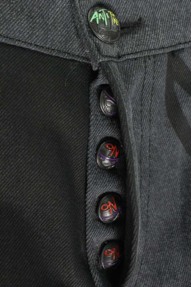 アンチプロモ サイズ:34インチ 99EYES総柄デニムパンツ 中古 SB01