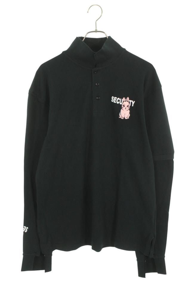 プロトタイプス サイズ:ONE SIZE  28PT04TR02US CUT UP POLO LONG SLEEVE 再構築デザインSECURITYプロント長袖ポロシャツ 中古 BS99
