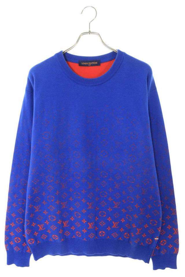 ルイヴィトン サイズ:L  21AW  RM212Q USO HKN44W グラデーションモノグラム総柄ニット 中古 SS13 ルイヴィトン サイズ:XL 21AW RM212Q USO HKN44W グラデーション