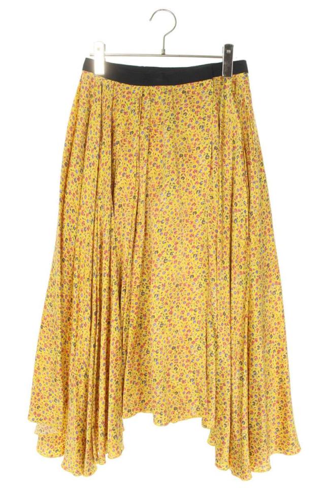 ドゥロワー サイズ:38  6599-299-6362 フラワープリントシルクラップスカート 中古 BS99