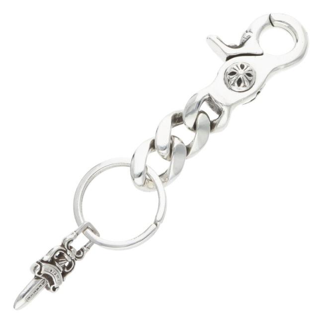 クロムハーツ サイズ:ショート  CLP CHN CLASSIC-S ショートクラシックリンク シルバーキーチェーン 中古 NO05