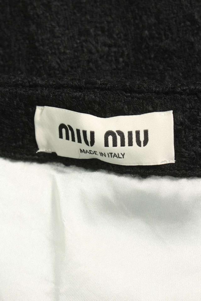 ミュウミュウ サイズ:42 MG1857 11GT ロゴパッチミニスカート 中古 BS99 