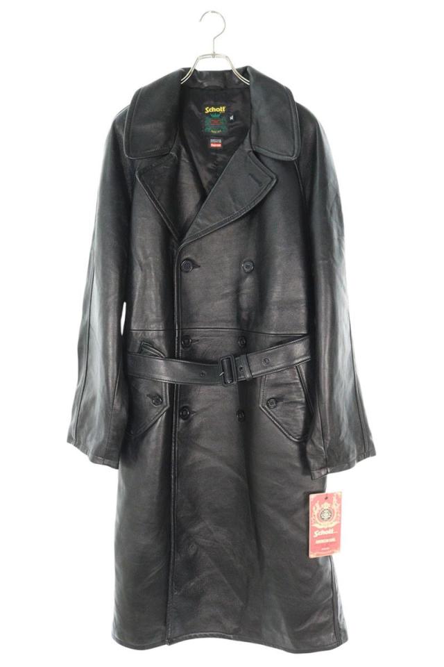 シュプリーム  ショット サイズ:XL  23AW  Schott Leather Car Coat カーコートレザージャケット 中古 OM10