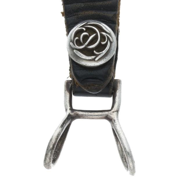 クロムハーツ   BELT LOOP フローラルボールボタンレザーベルトループ 中古 SJ02 クロムハーツ BELT LOOP フローラルボールボタンレザーベルトループ